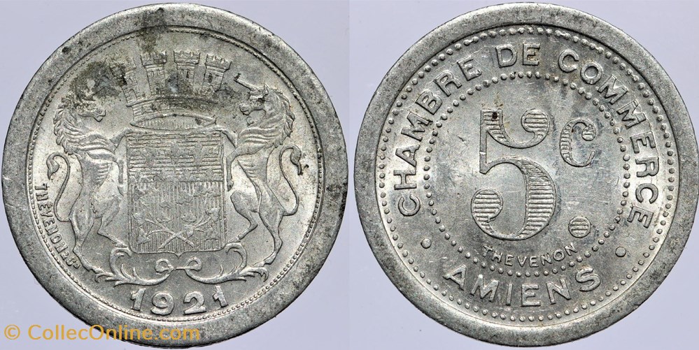 monnaies monde france 80 amiens 5 centimes