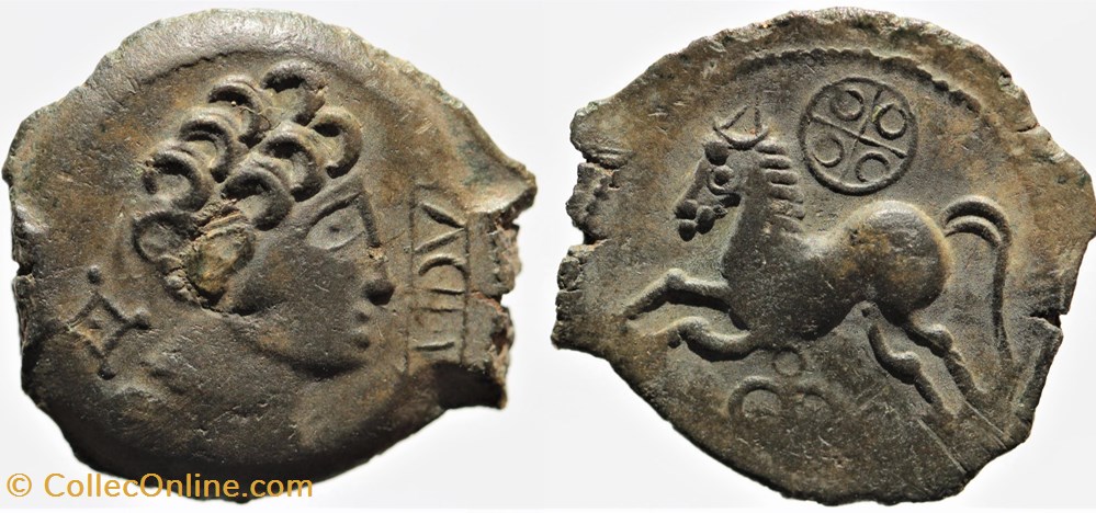 monnaies antiques celtes arvernes bronze caliidv
