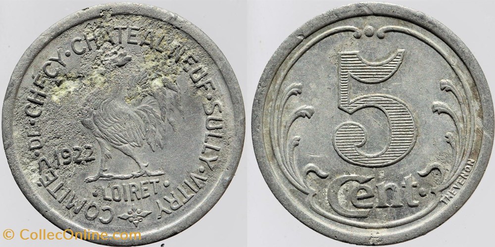 45 - Checy - 5 centimes monnaies monde france 45 checy 5 centimes