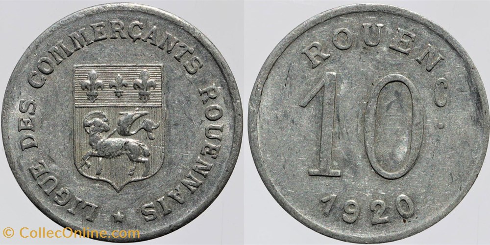 monnaies monde france 76 rouen 10 centimes