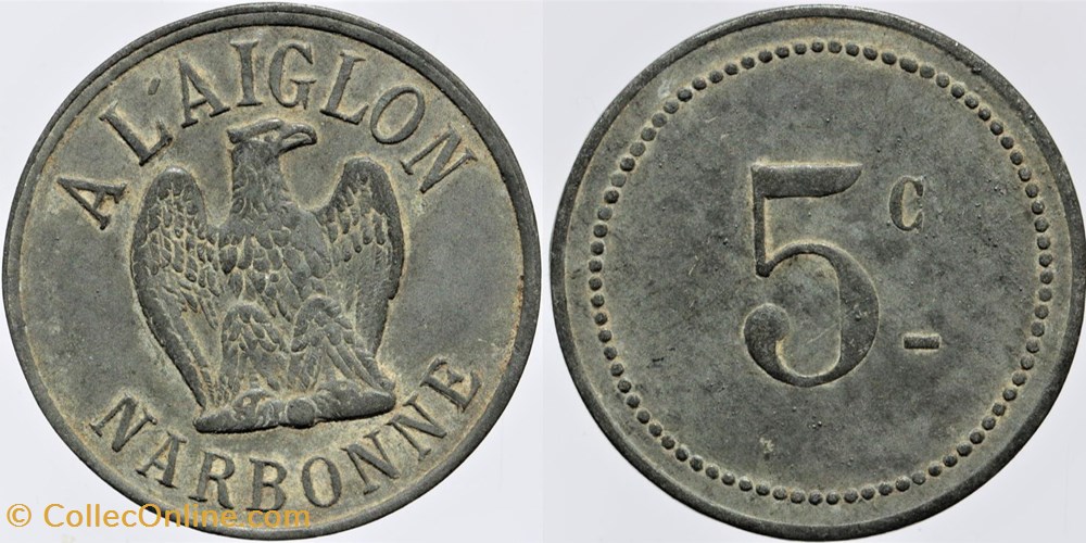 monnaies monde france 11 narbonne 5 centimes