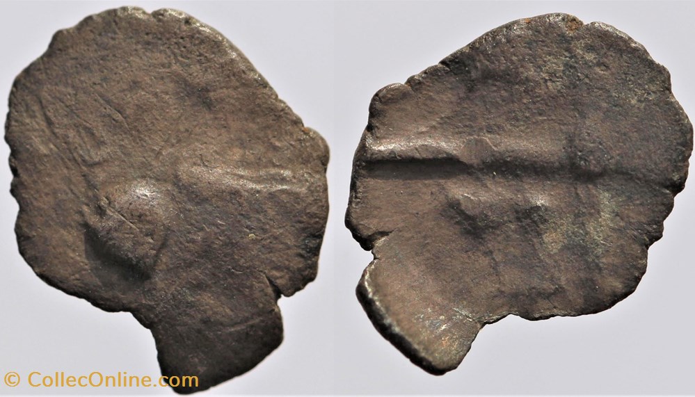 Cadurques (?) - Obole au point monnaies antiques av jc ap celtes cadurques obole au point