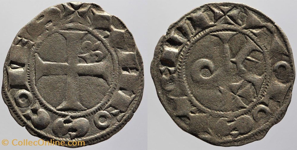 Languedoc - Toulouse - Alphonse de Poitiers - Denier monnaies france feodales languedoc toulouse alphonse de poitiers denier