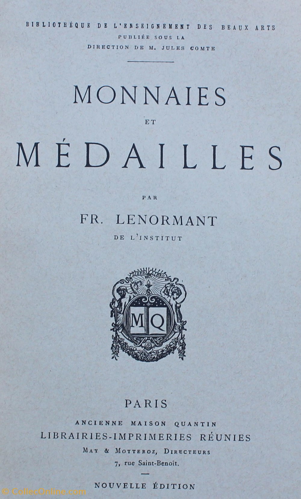 1883 - Monnaies et Médailles - Fr. Lenormant livres ouvrages 1883 monnaies et medailles fr lenormant