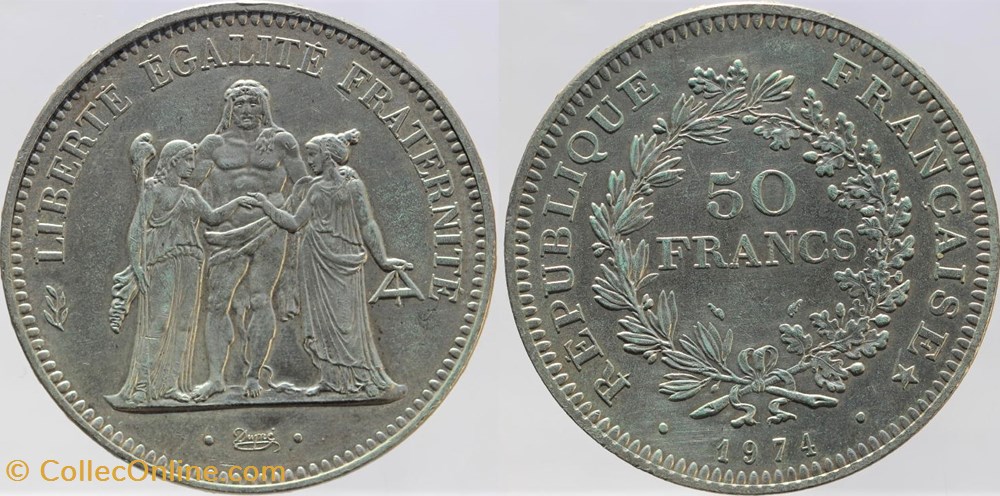 monnaies monde france f 426 dupre 50 fr 1974