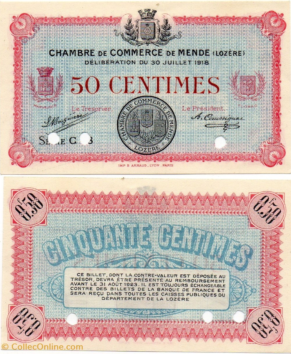 50 cent. C.C.M. - Série C annulé billets europe france 50 cent c c m serie c annule
