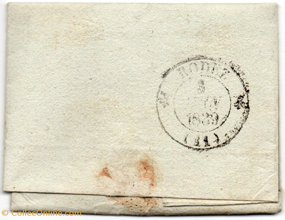 1839 - Cachet type 12 documents anciens marques postales europe 1839 cachet type 12