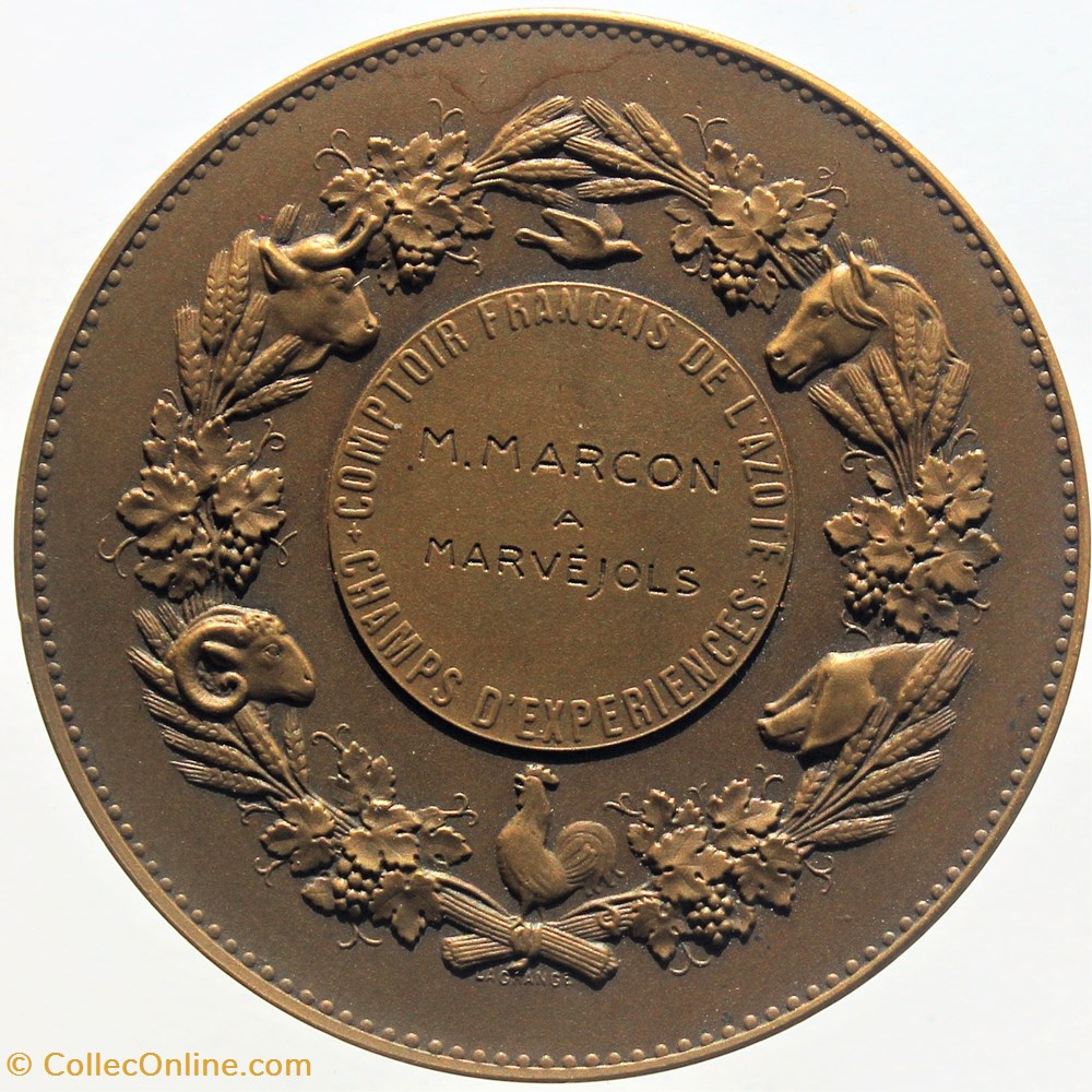 1930 (vers) - angrais azotés 3 medailles france 1930 vers angrais azotes