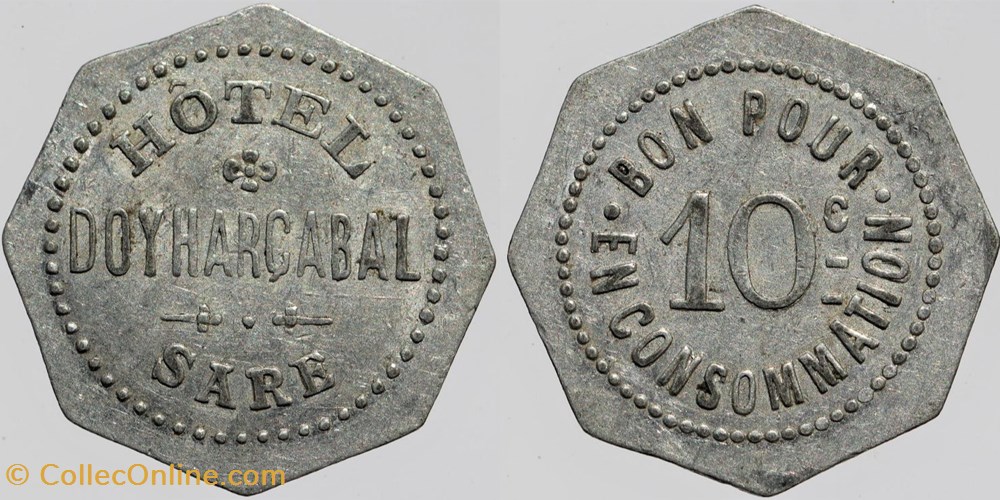 64 - Sare - 10 centimes monnaies monde france 64 sare 10 centimes