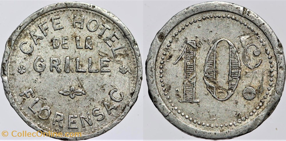 34 - Florensac - 10 centimes monnaies monde france 34 florensac 10 centimes