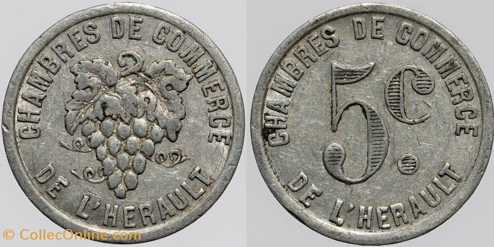 34 - Herault - C.C. - 5 centimes monnaies monde france 34 herault c c 5 centimes