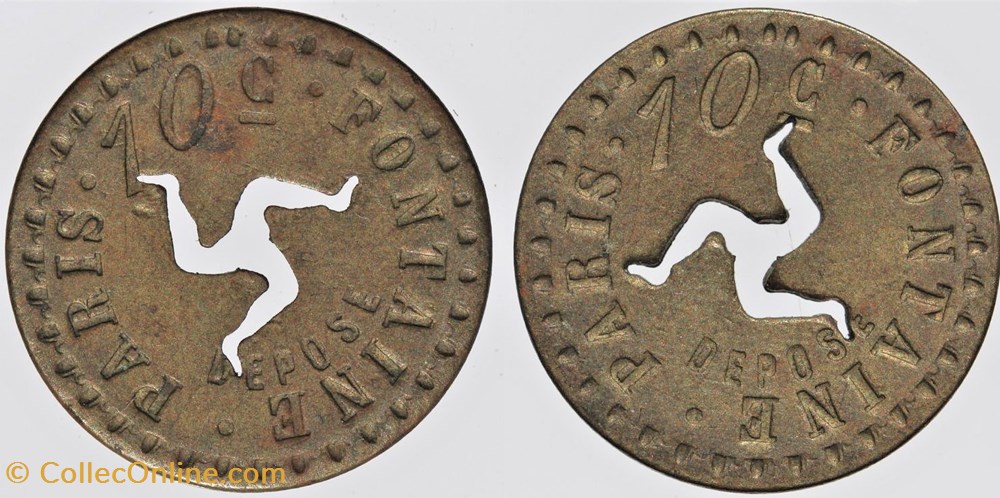 Jeton à consommer - 10 centimes monnaies monde france jeton a consommer 10 centimes