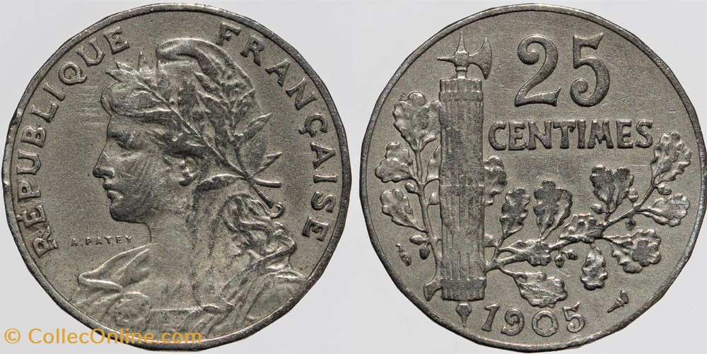 F-169 - Patey - 25 c. - 1905 monnaies monde france f 169 patey 25 c 1905