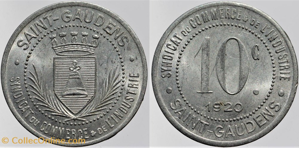 31 - St Gaudens - 10 cent. monnaies monde france 31 st gaudens 10 cent
