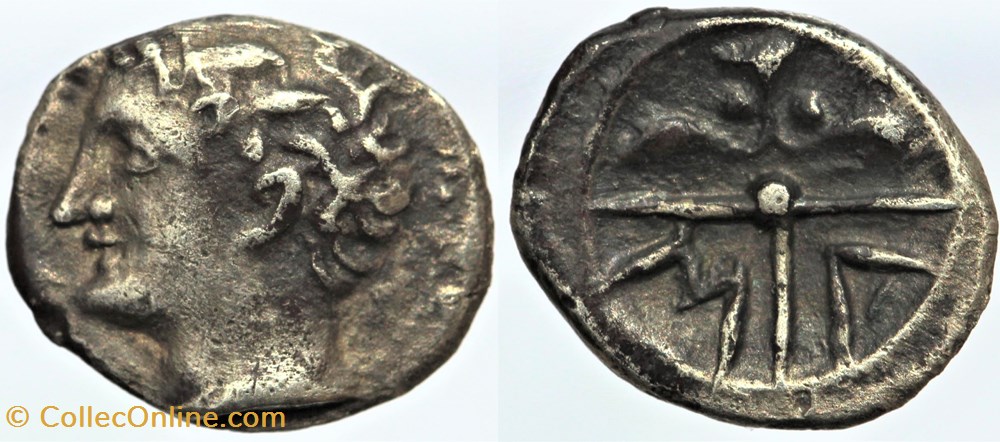 Neronken - Obole MA/bucrane monnaies antiques av jc ap celtes neronken obole ma bucrane