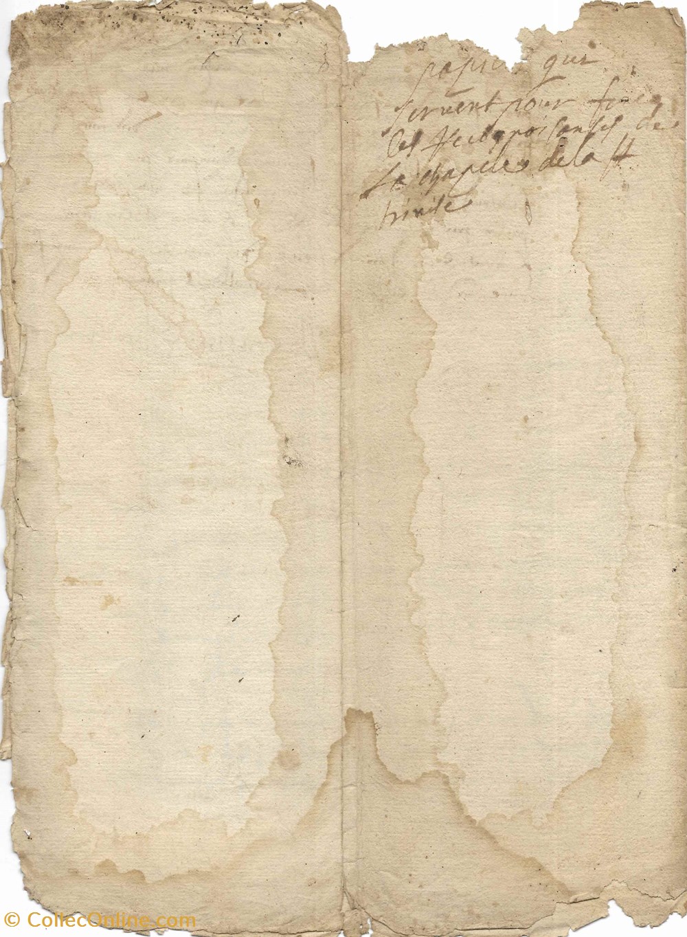 documents anciens autres copie concerne la chapelle de la trinite de eglise de la canourgue