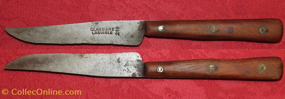 Fixe, Glandiere à Laguiole 2 couteaux fixe glandiere a laguiole