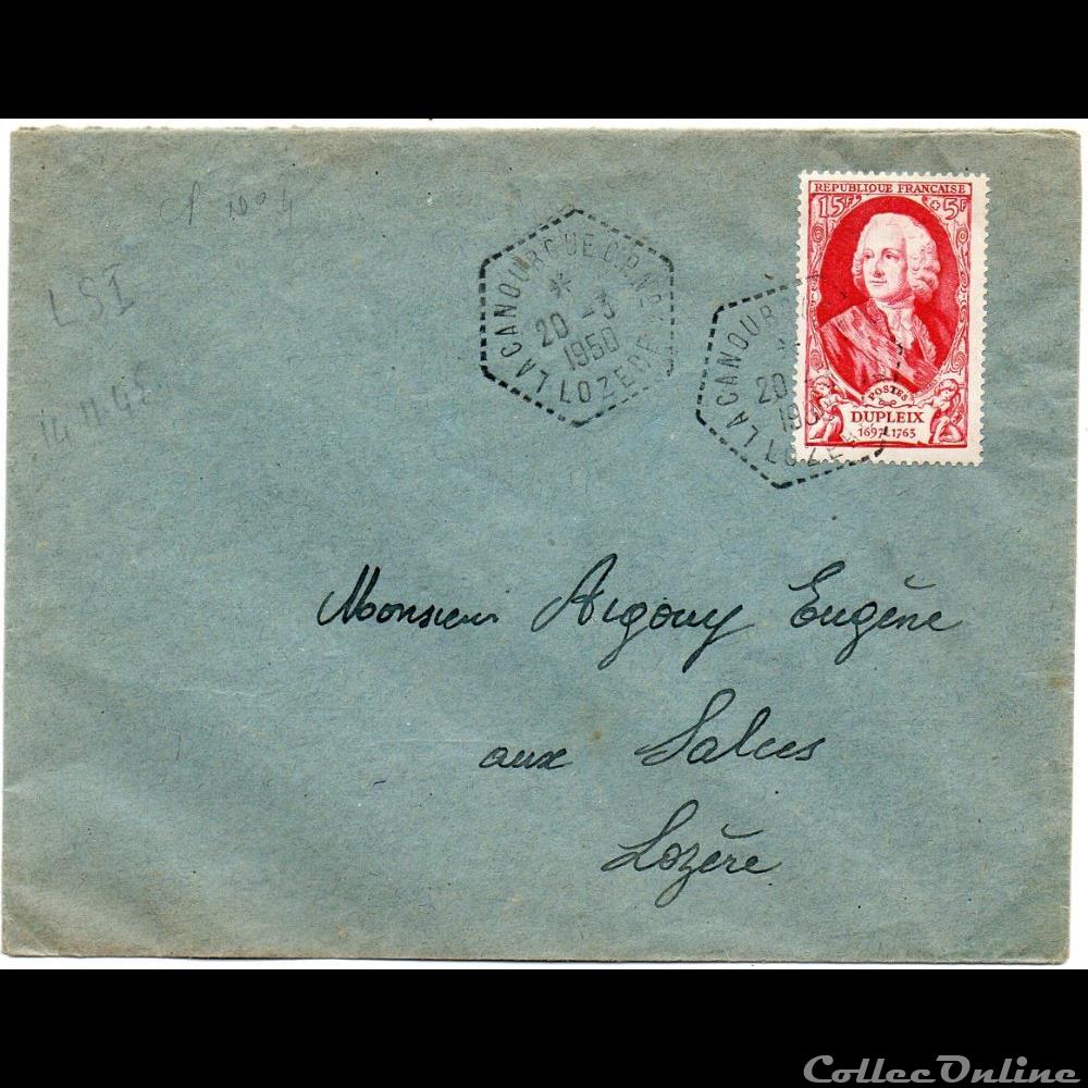 1950 - Cachets type G6 marque postale europe france 1950 cachets type g6