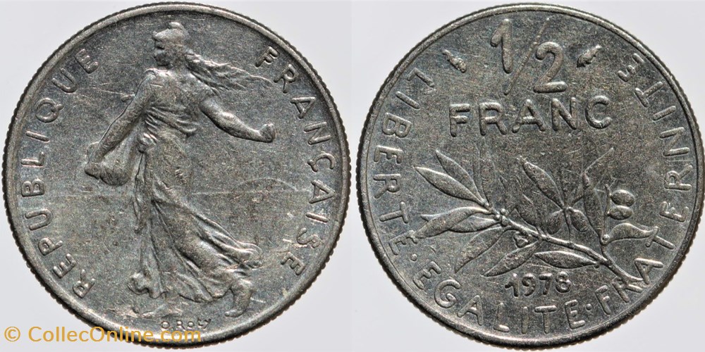 F-198 - Roty - 1/2 fr. - 1978 monnaies monde france f 198 roty 1 2 fr 1978