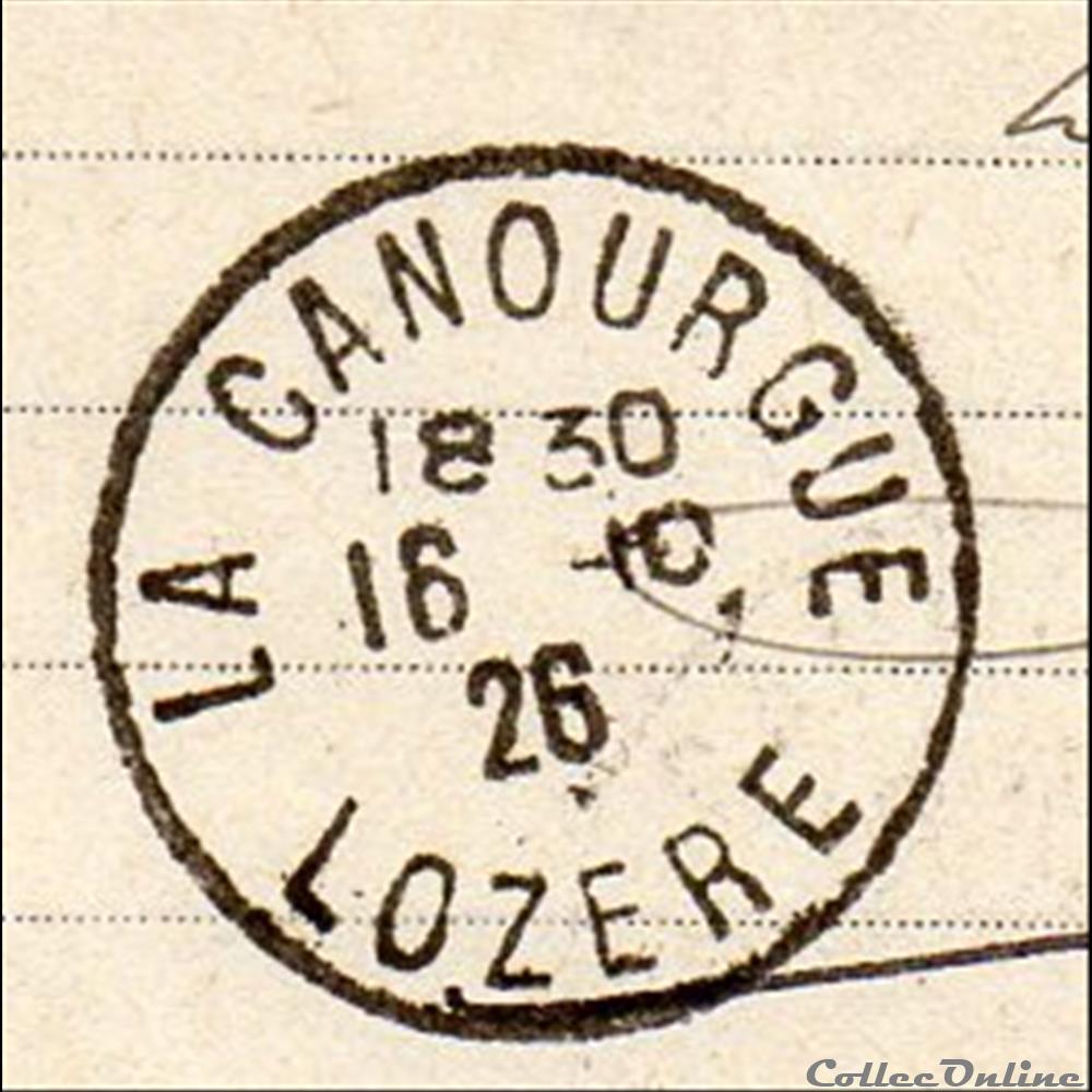 1926 - Cachets type A4 marque postale europe france 1926 cachets type a4