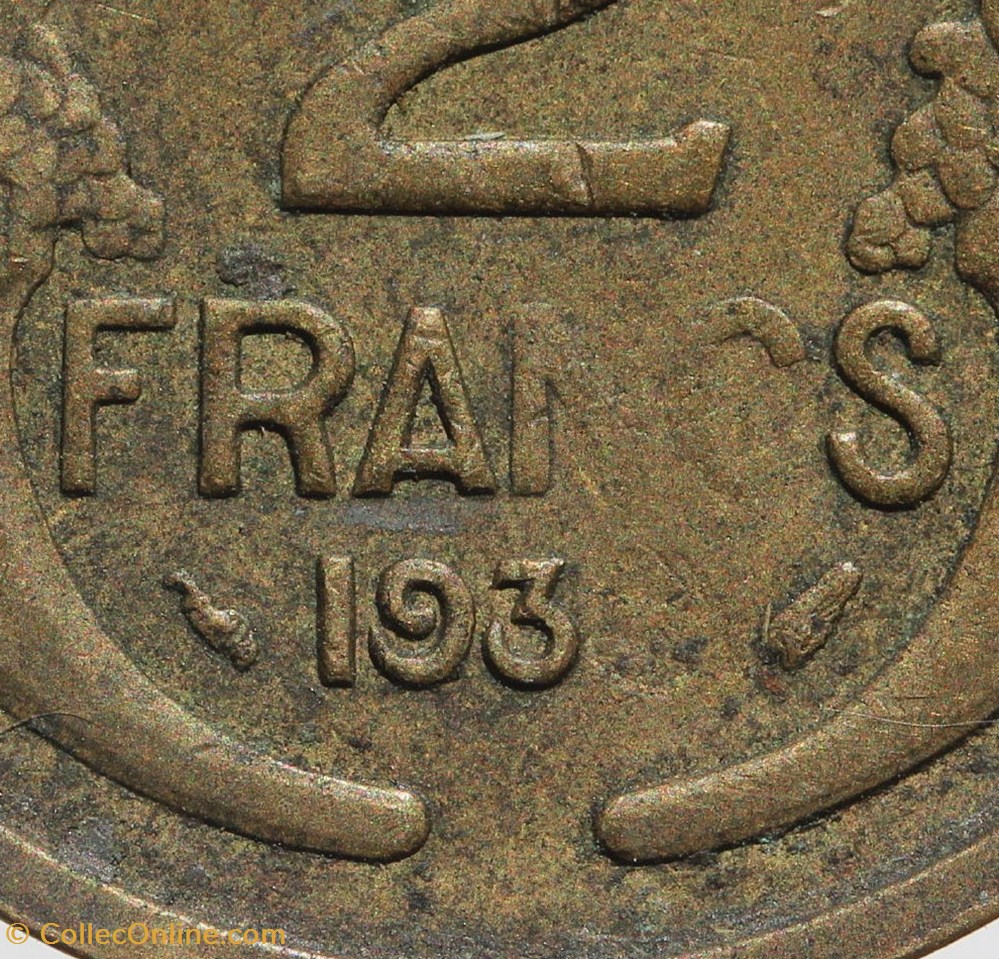 F-268 - Morlon - 2 frs. - 193-, coin bouché monnaies monde france f 268 morlon 2 frs 193 coin bouche