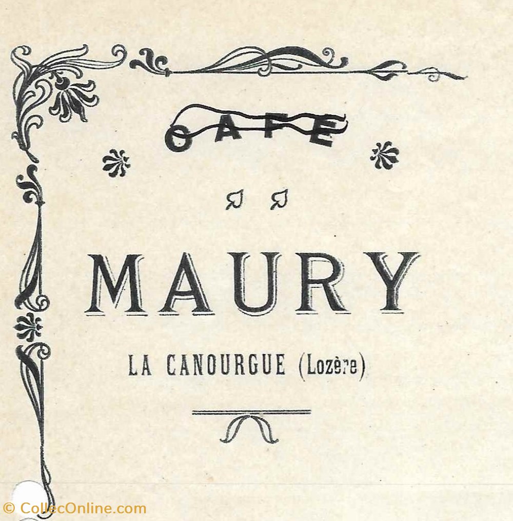 Maury (1920) vieux papiers factures documents commerciaux maury 1920