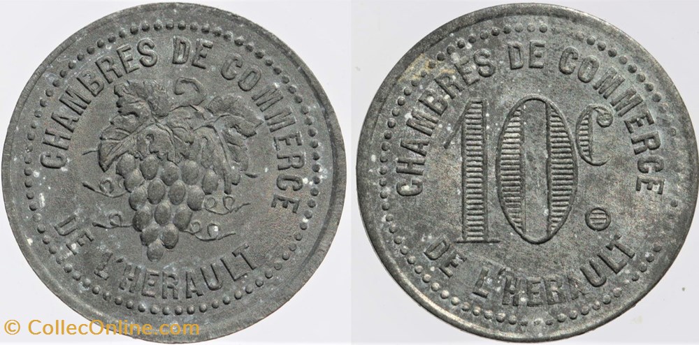 monnaies monde france 34 herault c c 10 centimes