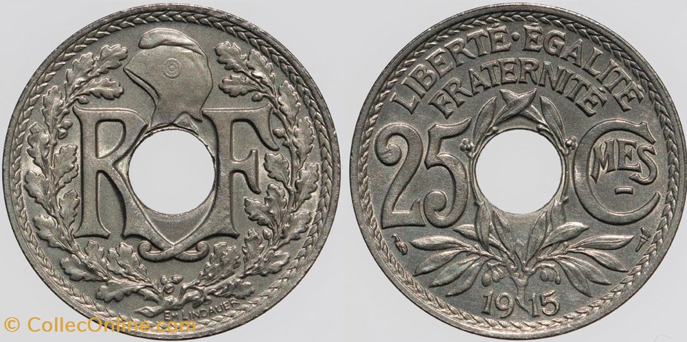 F-170 - Lindauer - 25 c. - 1915 monnaies monde france f 170 lindauer 25 c 1915