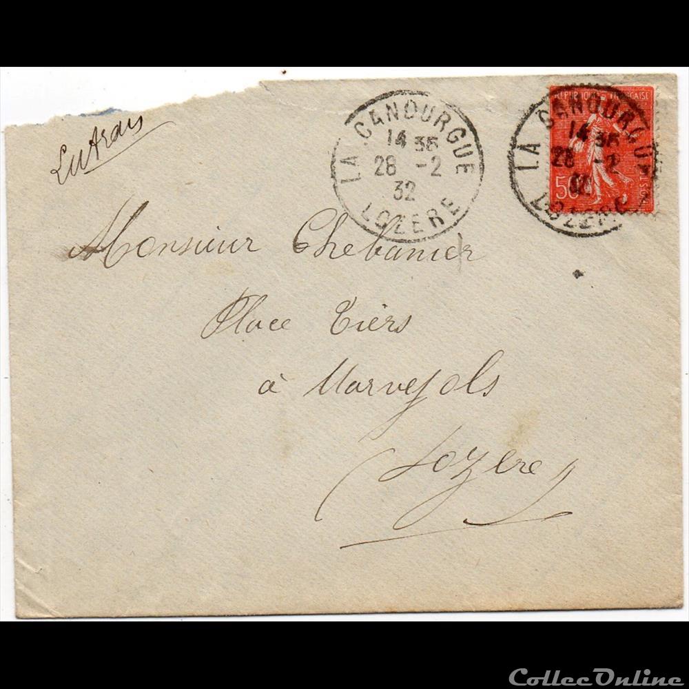 1932 - Cachets type A4 marque postale europe france 1932 cachets type a4