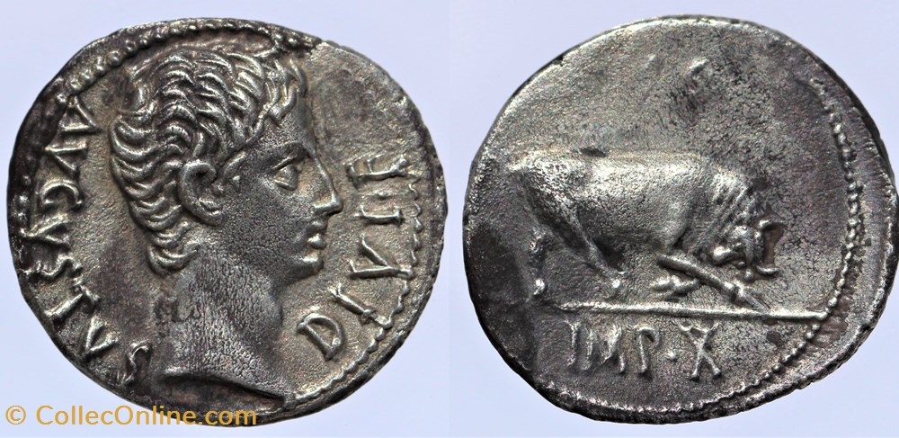 monnaies antiques romaines imperiales et republicaines auguste denier lyon 27 a 14