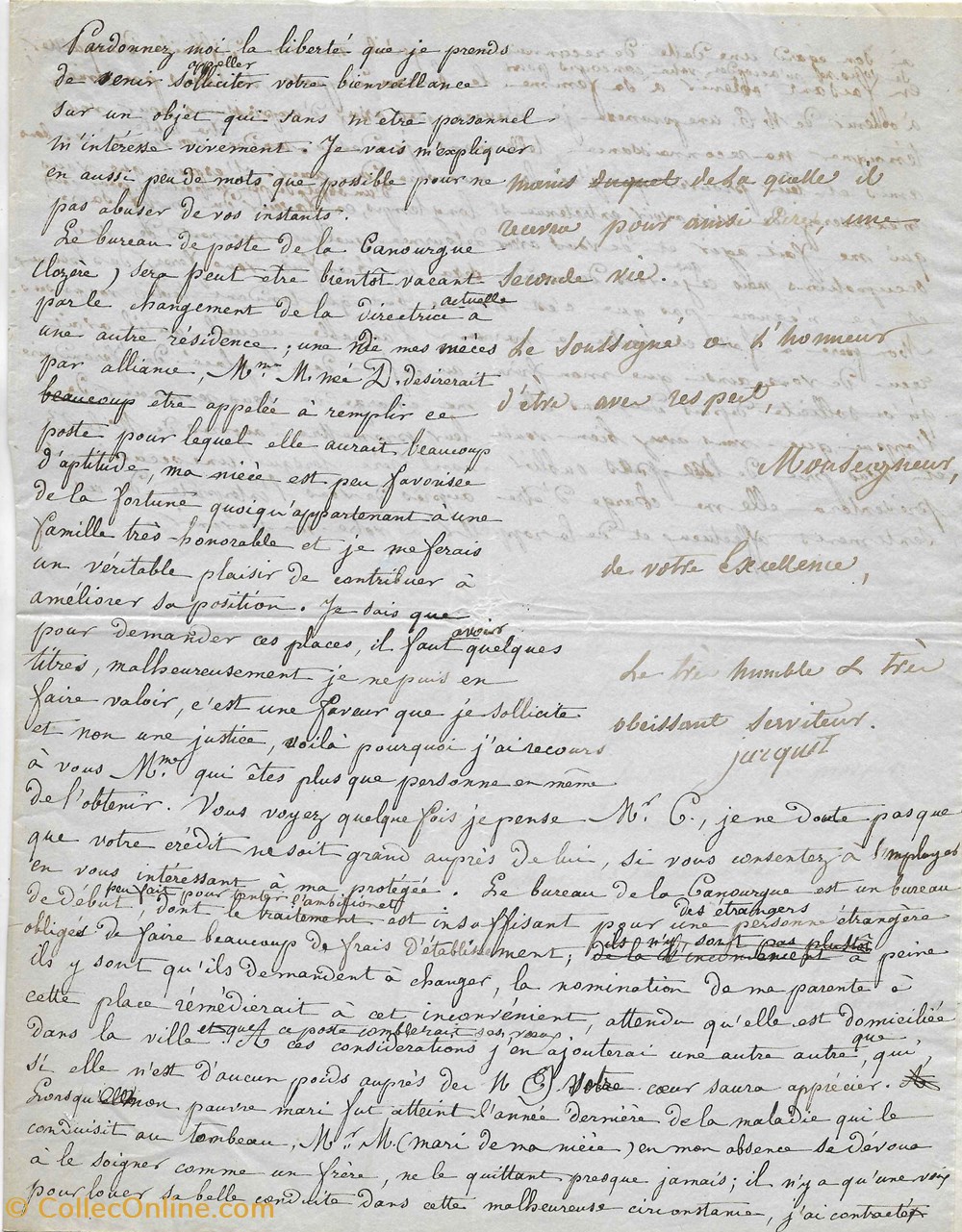 documents anciens autres brouillons courriers