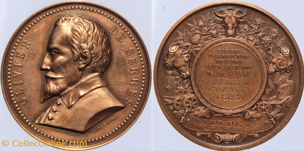 medailles france 1883 fermiers ruraux