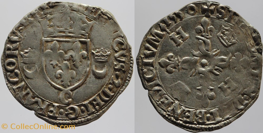 Dy 0997 - Henri II - Douzain - 1550, St Lô monnaies europe medievale france royales dy 0997 henri ii douzain 1550 st lo