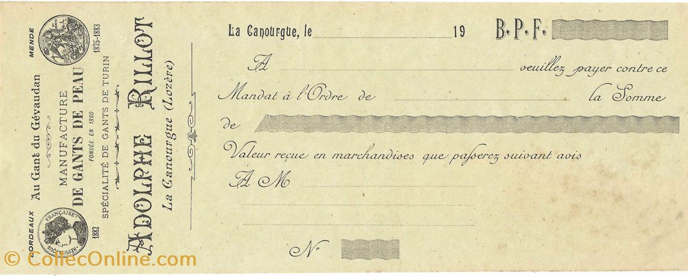 Rillot Adolphe (1900) documents anciens factures commerciaux rillot adolphe 1900