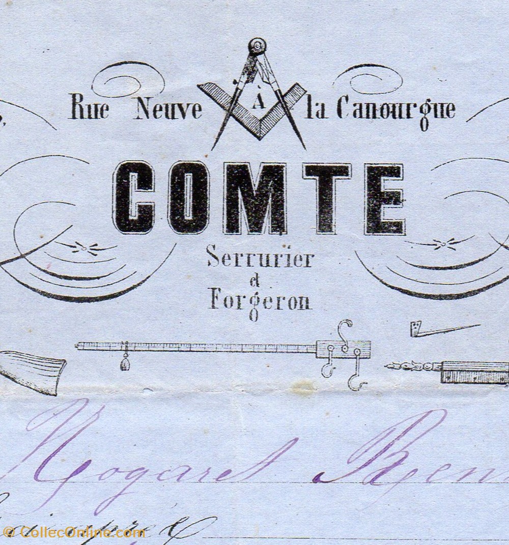 Comte (1878) documents anciens factures commerciaux comte 1878
