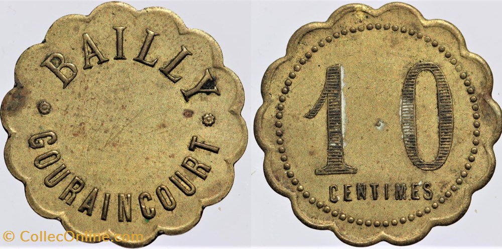 54 - Longwy - Bailly - 10 centimes monnaies monde france 54 longwy bailly 10 centimes
