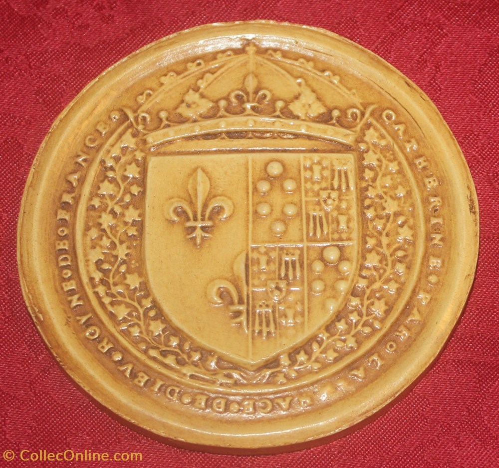 art antiquites sceaux sceau en faience catherine de medicis