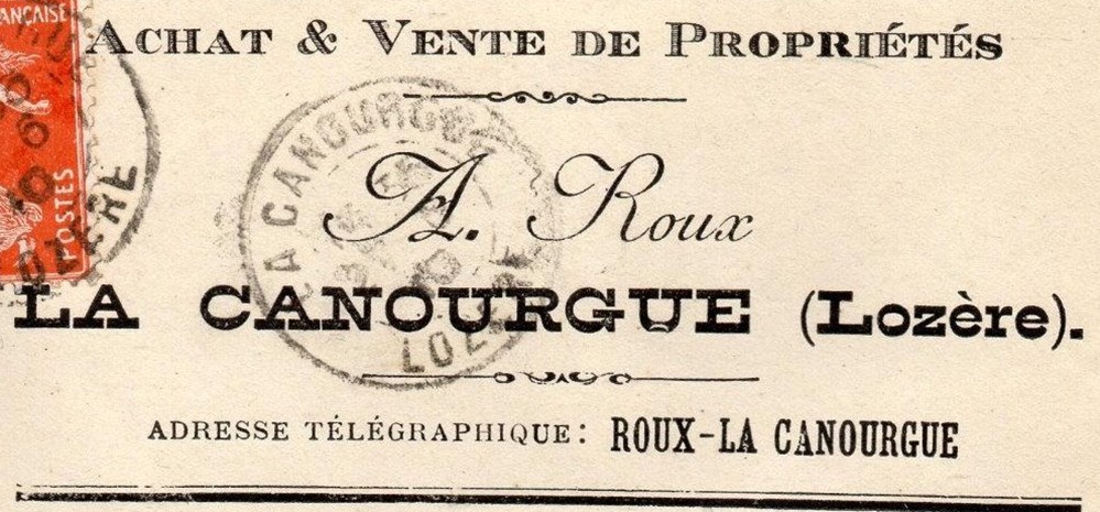 Roux A. (1910) documents anciens factures commerciaux roux a 1910