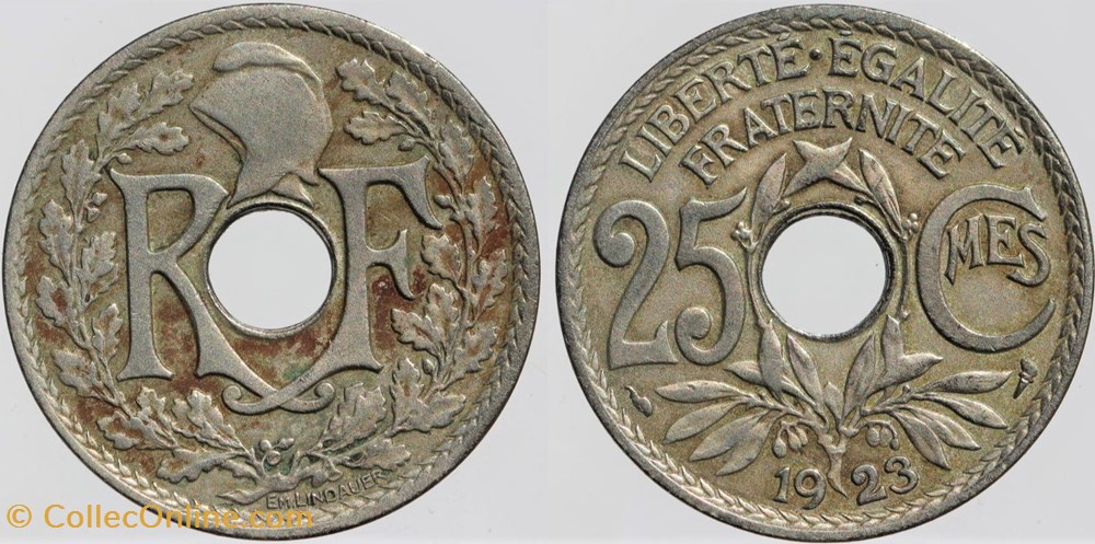 F-171 - Lindauer - 25 c. - 1923 monnaies monde france f 171 lindauer 25 c 1923