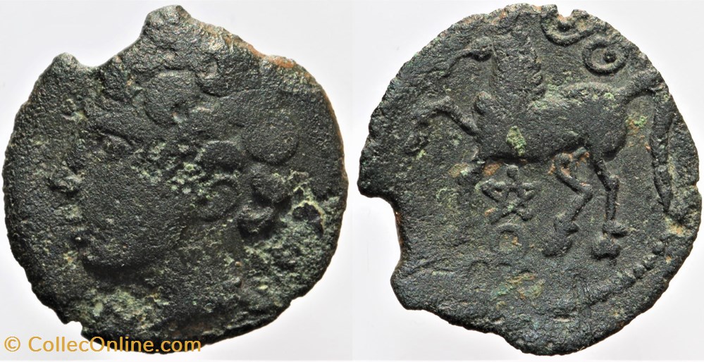 monnaies antiques celtes arvernes bronze du type adcanavnos