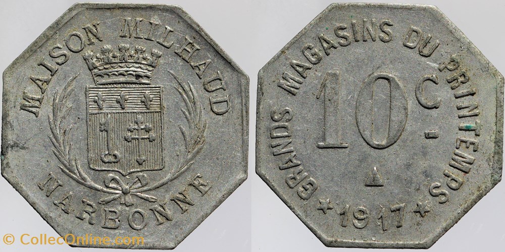 monnaies monde france 11 narbonne 10 centimes