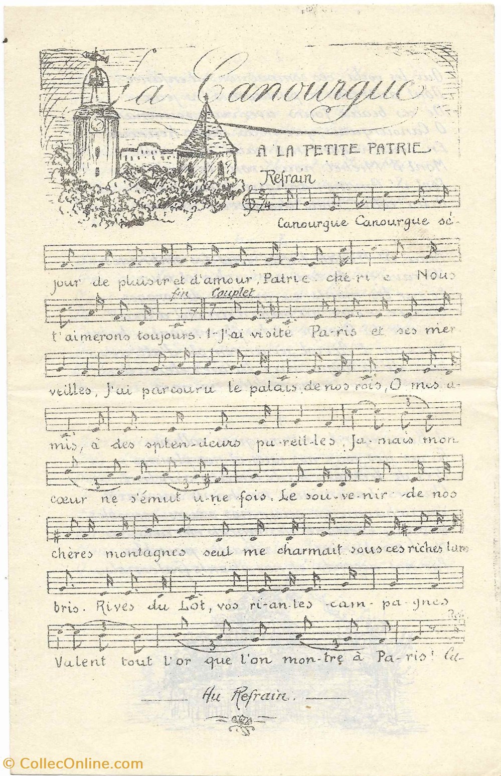 documents anciens autres la canourgue a la petite patrie chanson