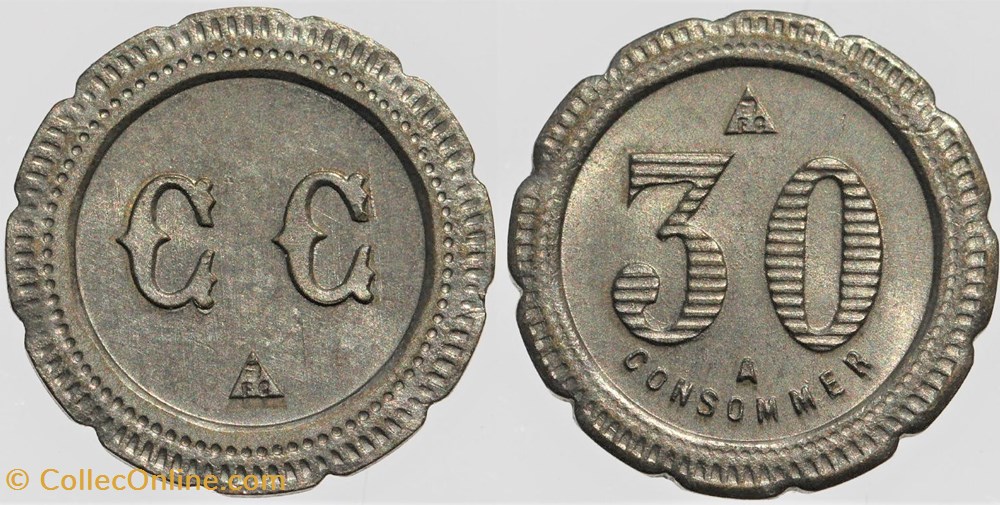 Jeton à consommer - 30 centimes monnaies monde france jeton a consommer 30 centimes