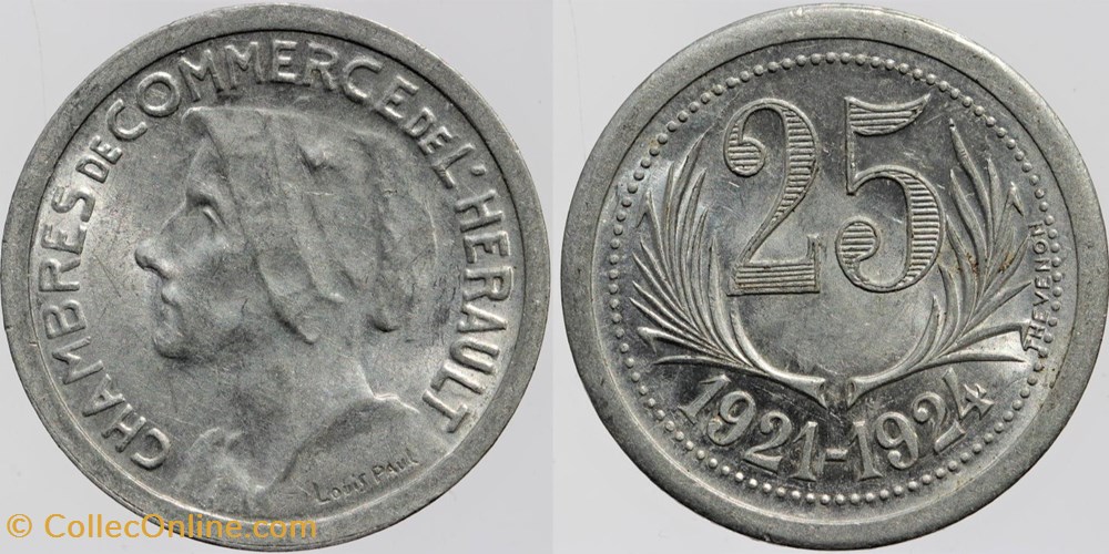34 - Herault - C.C. - 25 centimes monnaies monde france 34 herault c c 25 centimes