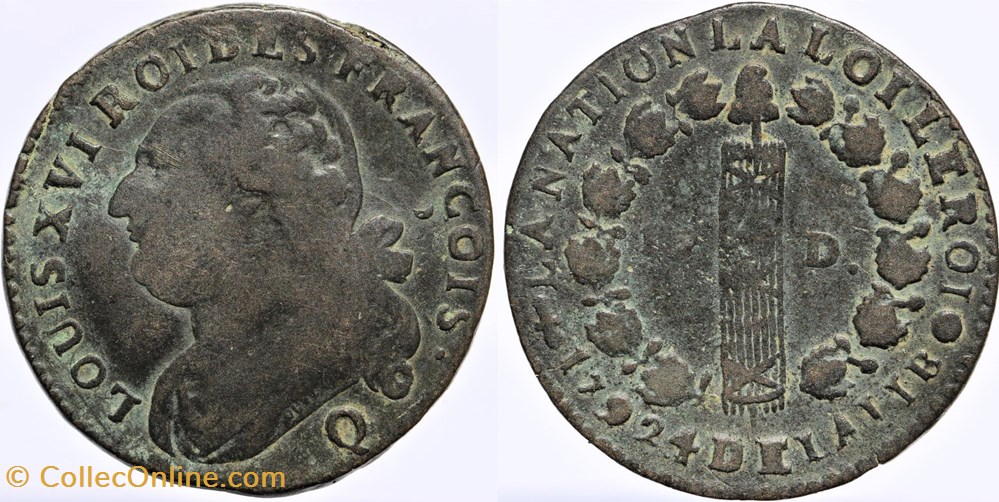 monnaies europe medievale france royales r 34 louis xvi 12 deniers 1792 perpignan