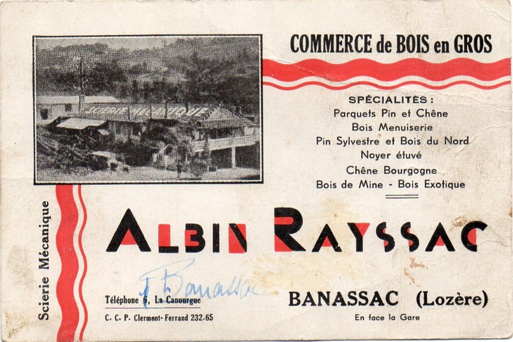 documents anciens factures commerciaux rayssac albin vers 1940