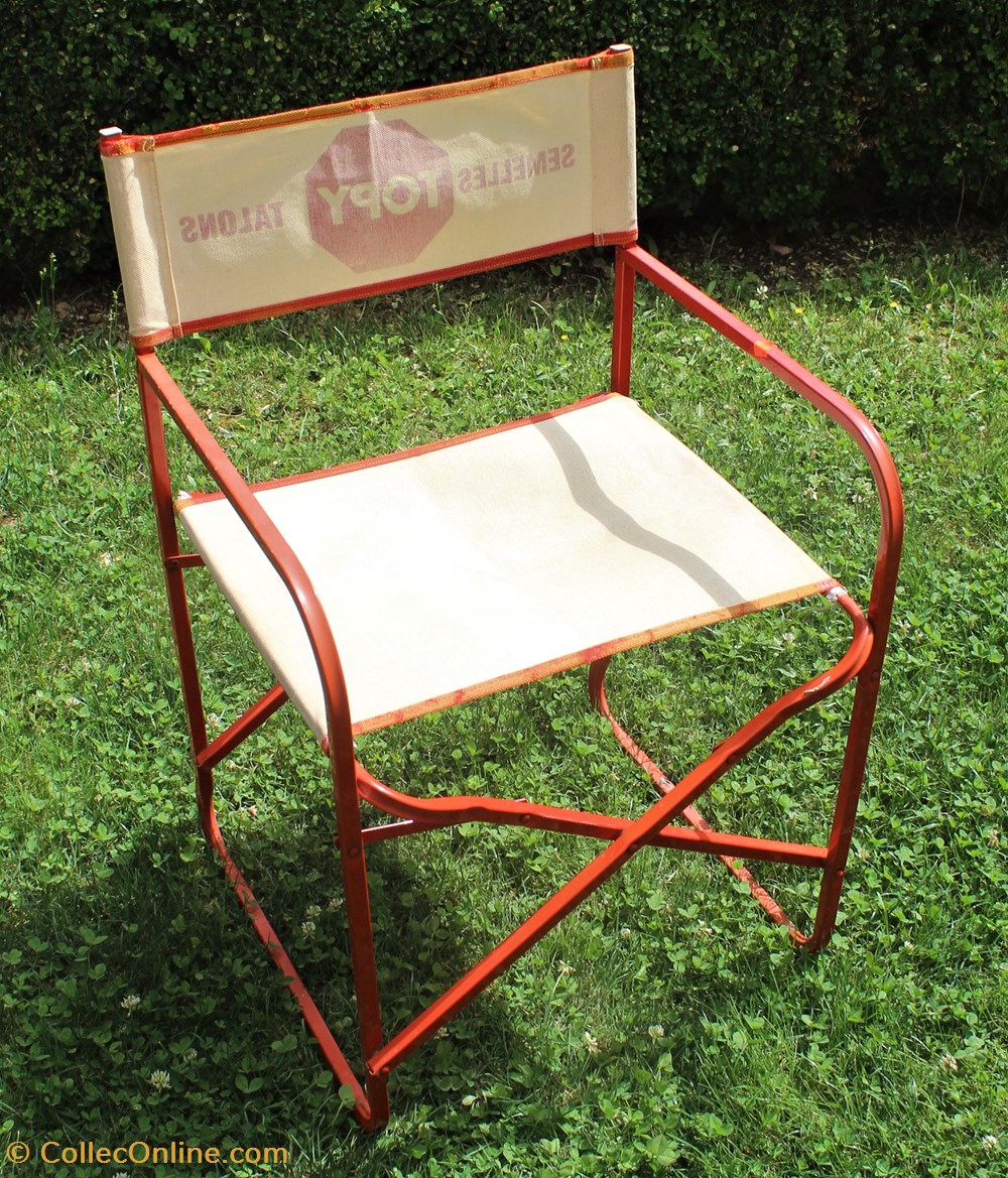 Fauteuil pliant publicitaire, TOPY, semelles, talons. objets publicitaires fauteuil pliant publicitaire topy semelles talons