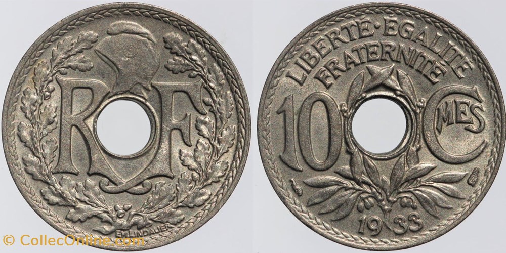 F-138 - Lindauer - 10 c. - 1933 monnaies monde france f 138 lindauer 10 c 1933