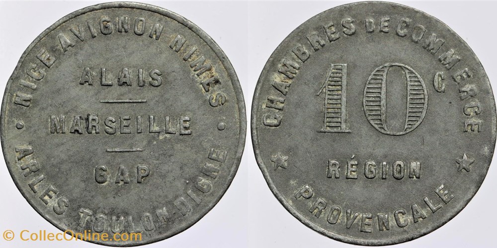 Région Provençale - 10 centimes monnaies monde france region provencale 10 centimes