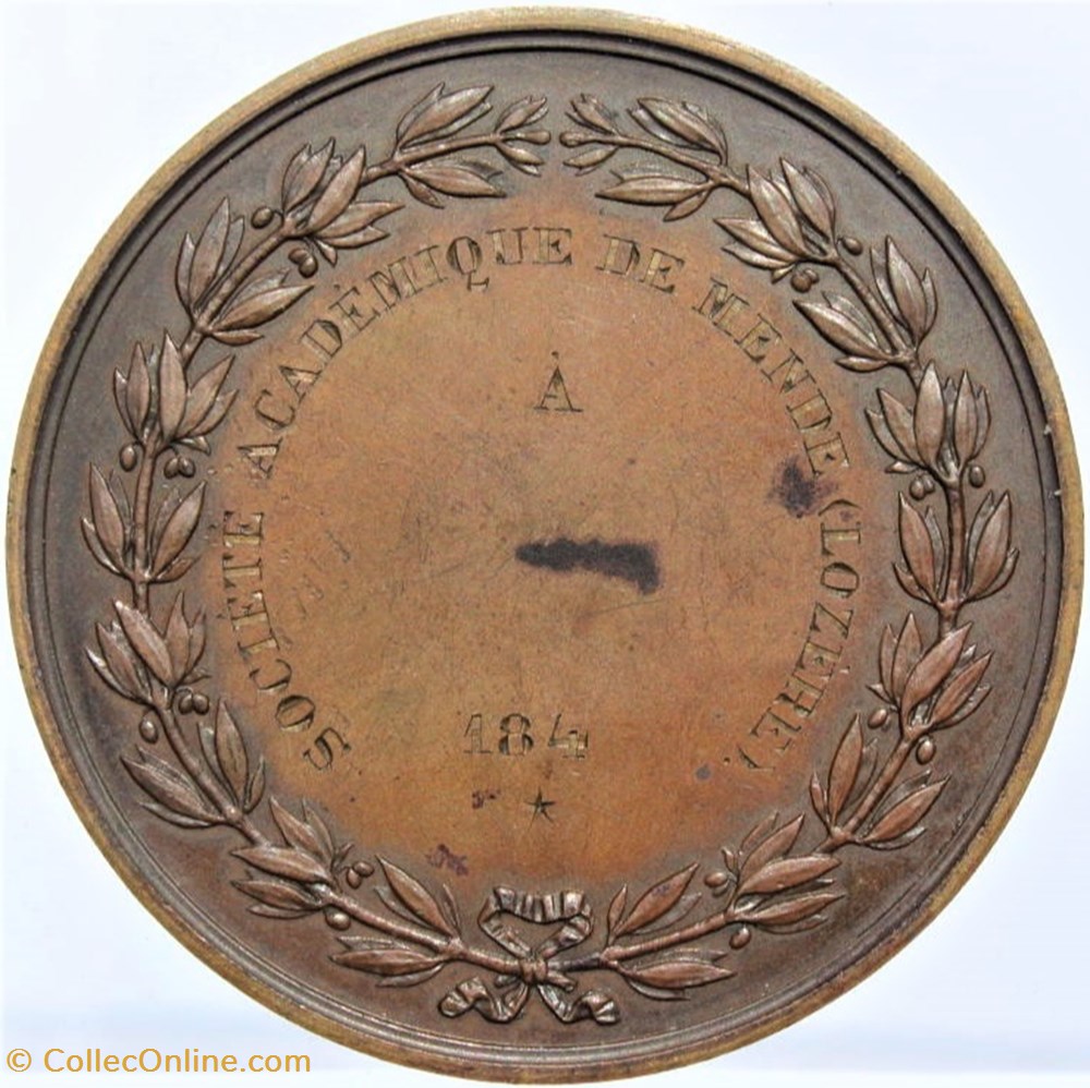 medailles france 1840 societe academique de mende